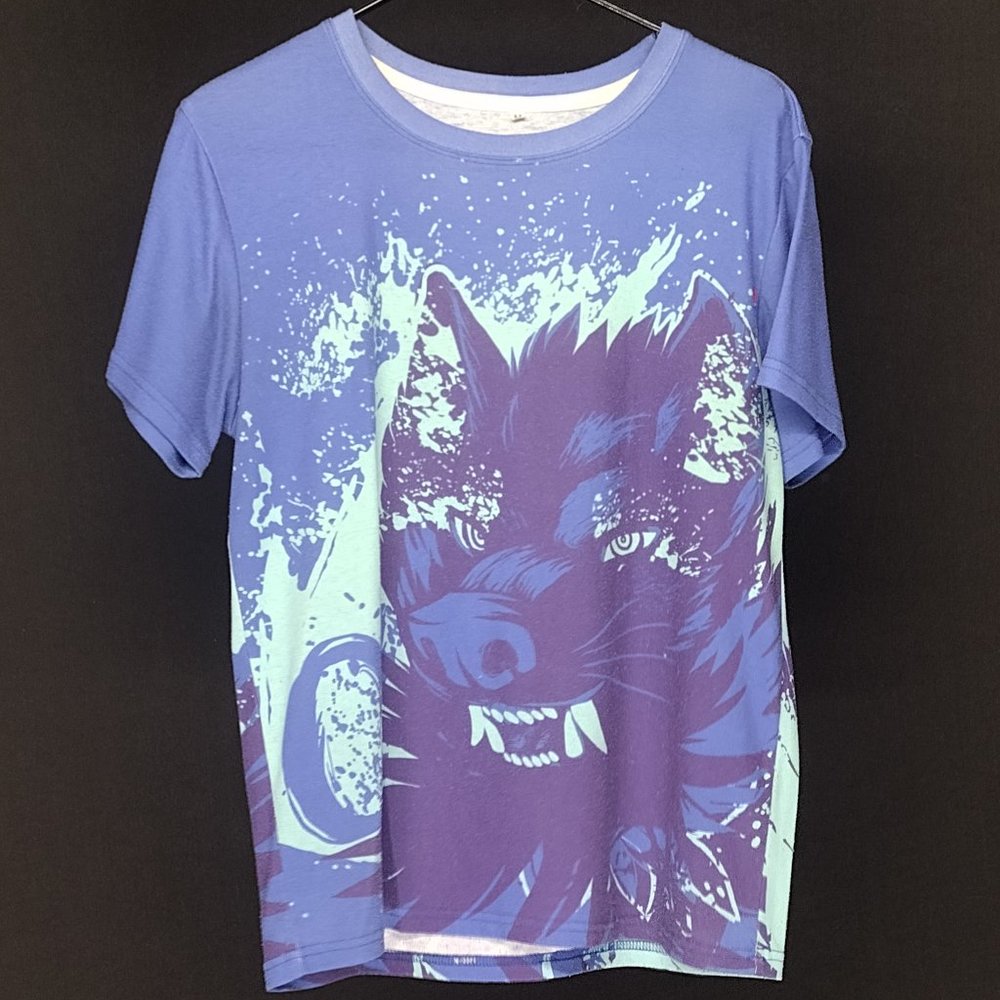 Hyena Agenda Wolf Graphic Tee Medium Blue